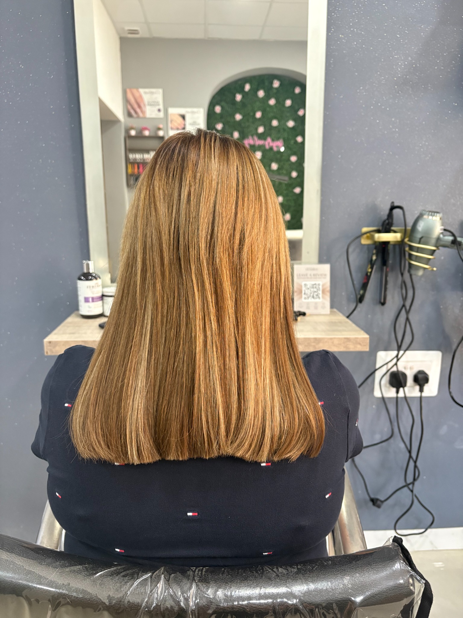 Honey blonde extension result
