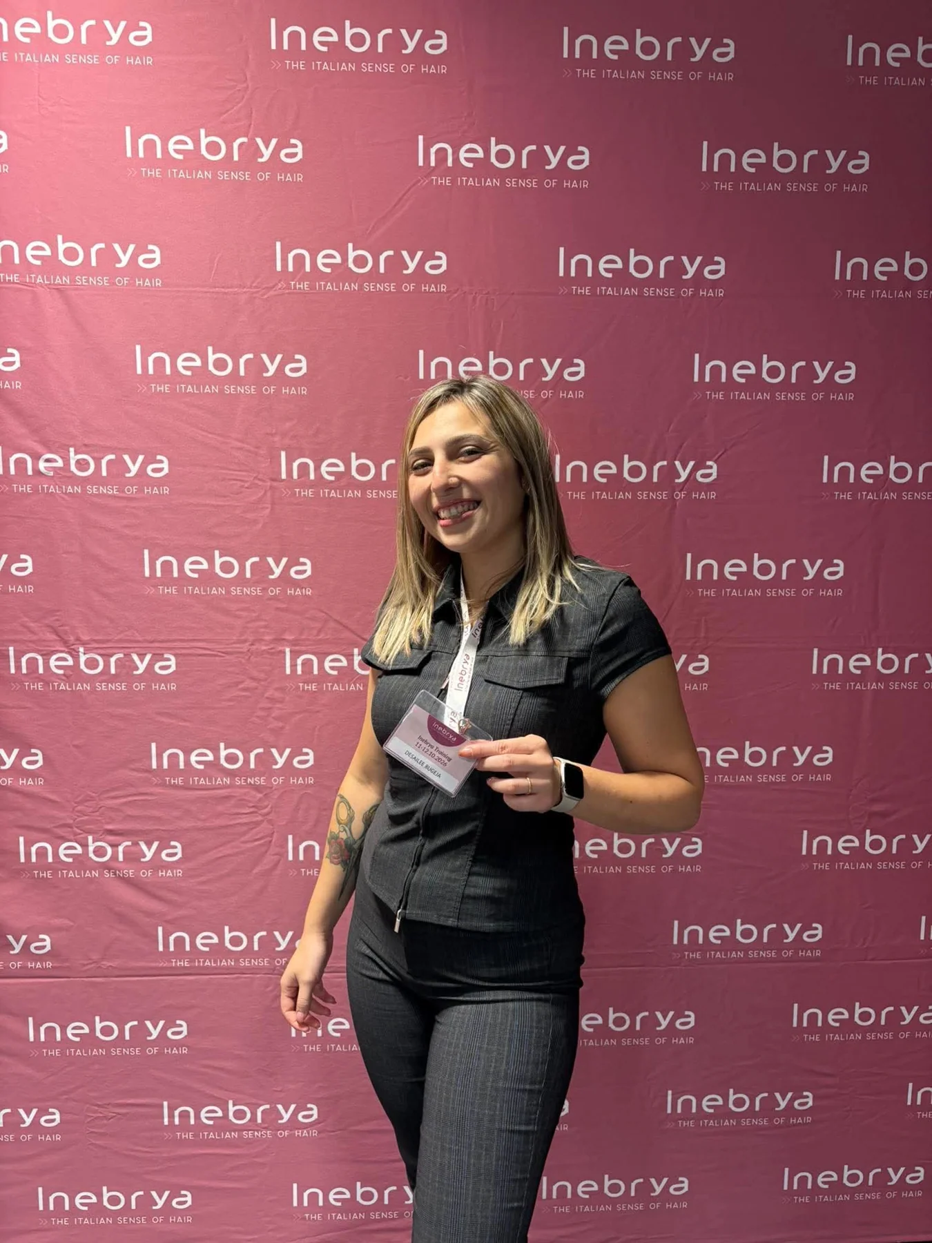Desailee at an Inebrya training event