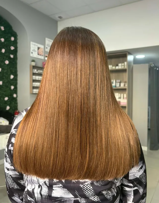 Client 2 hair after smoothing treatment