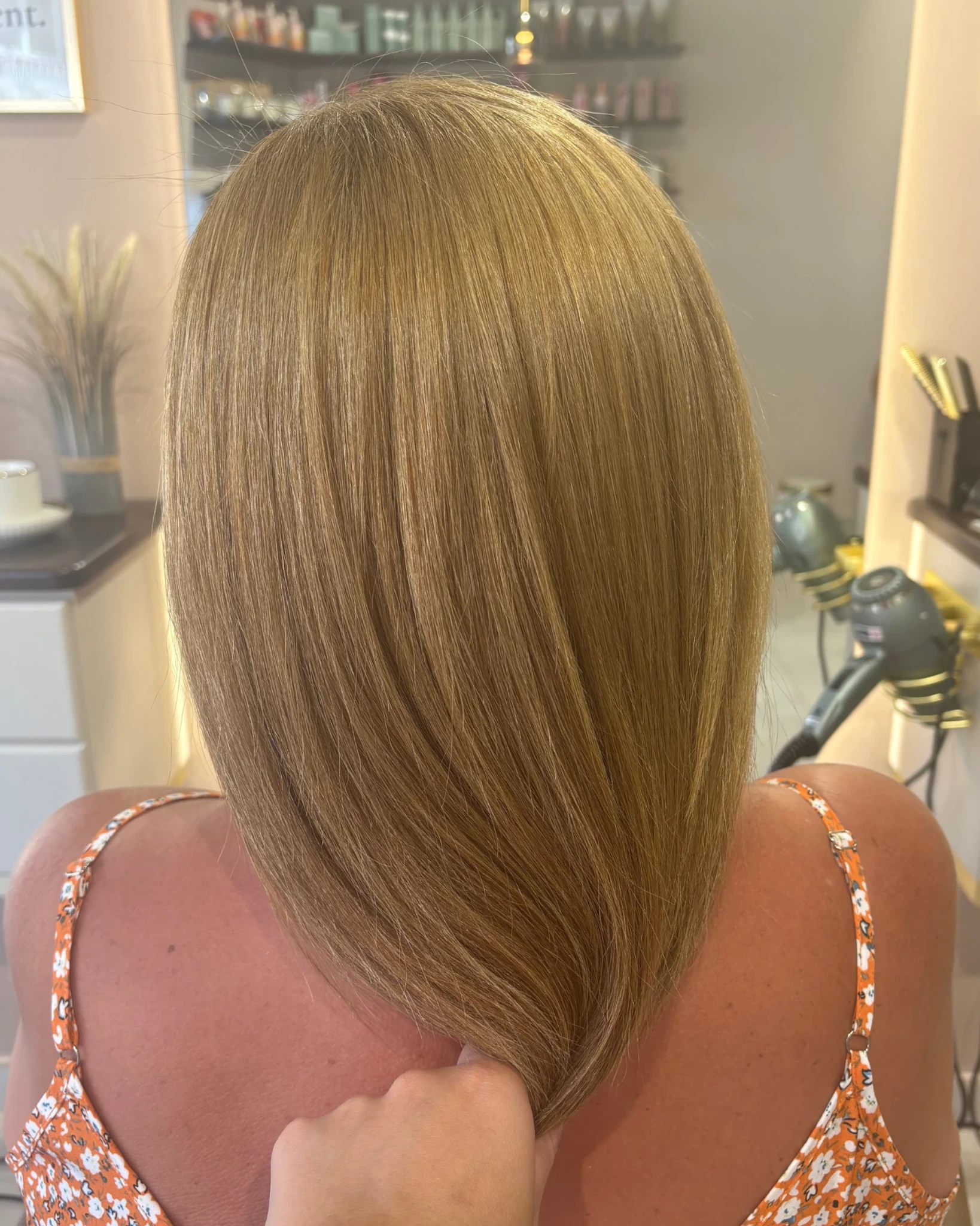 Client 4 hair after smoothing treatment