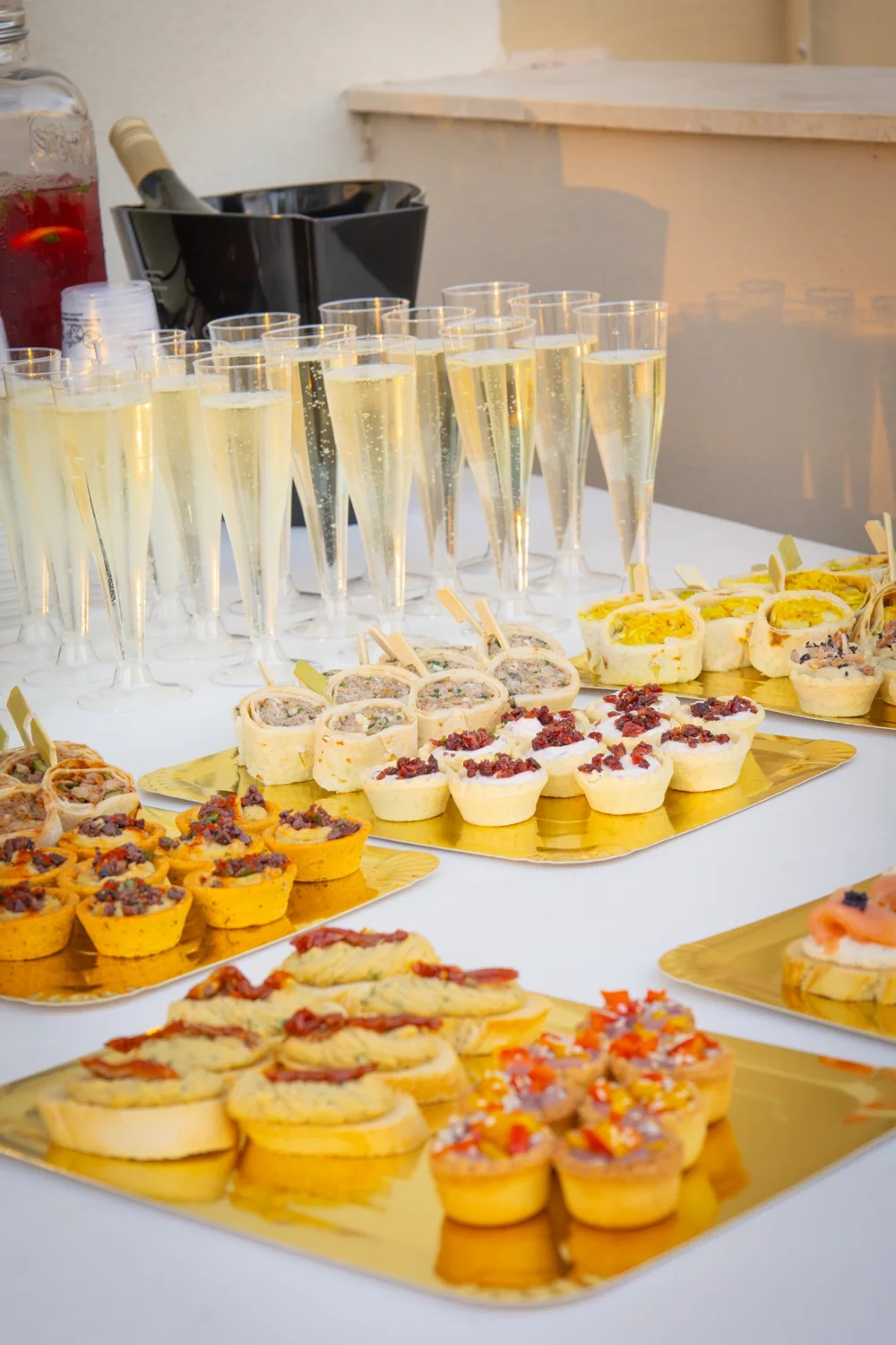 Food and refreshments prepared for the opening celebration