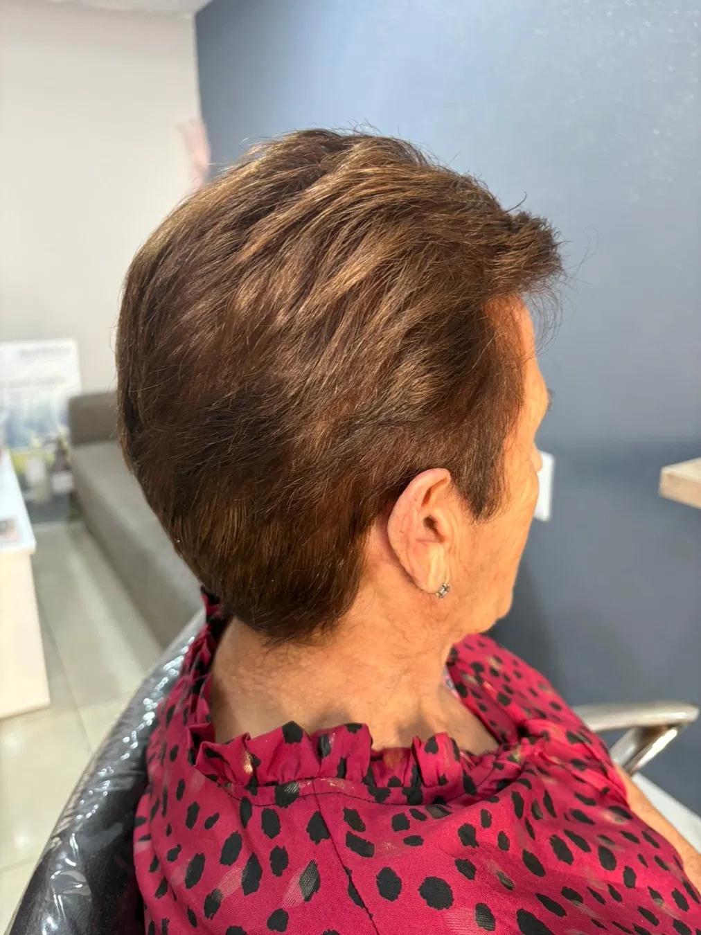 Freshly shaped haircut