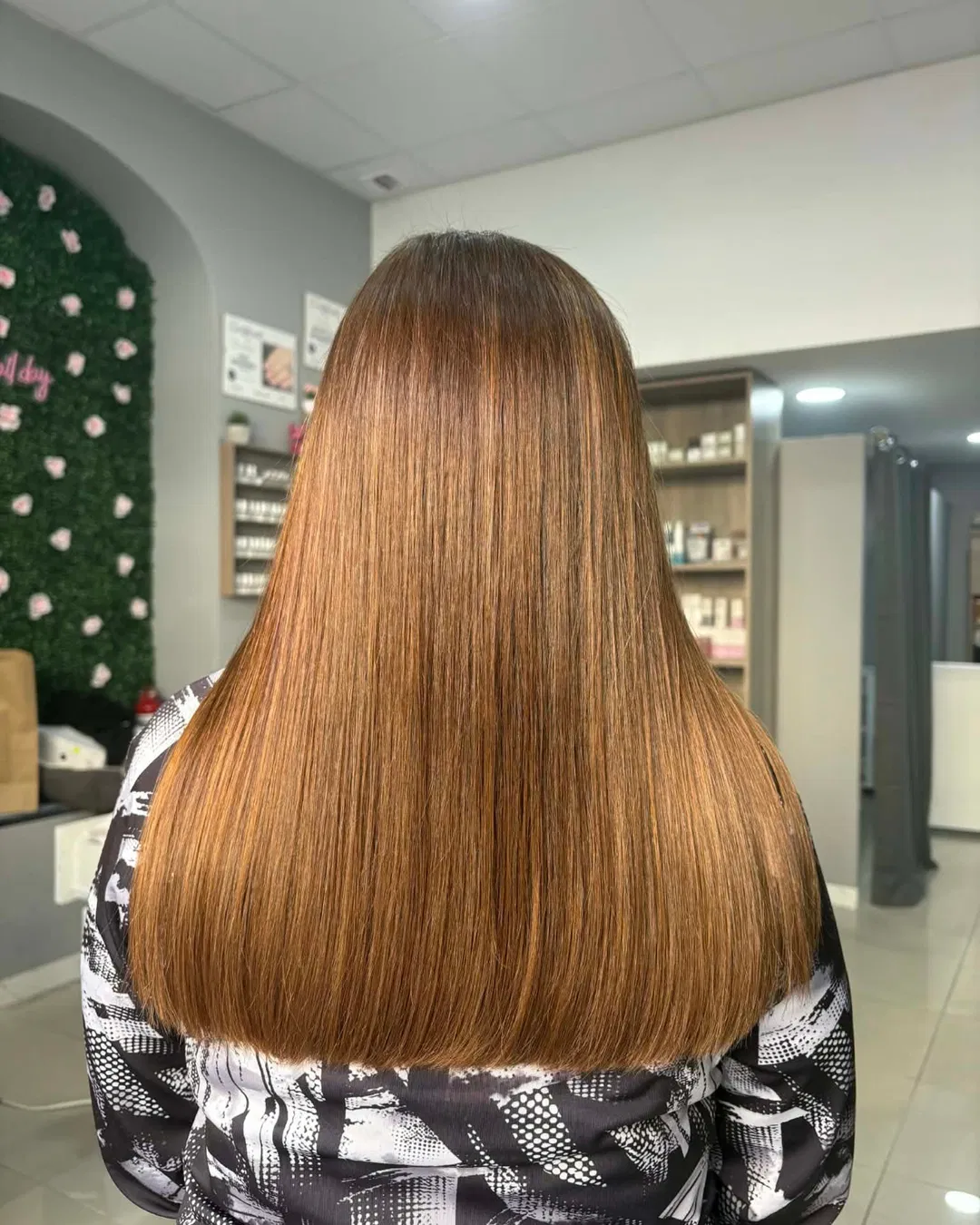 A glossy salon finish