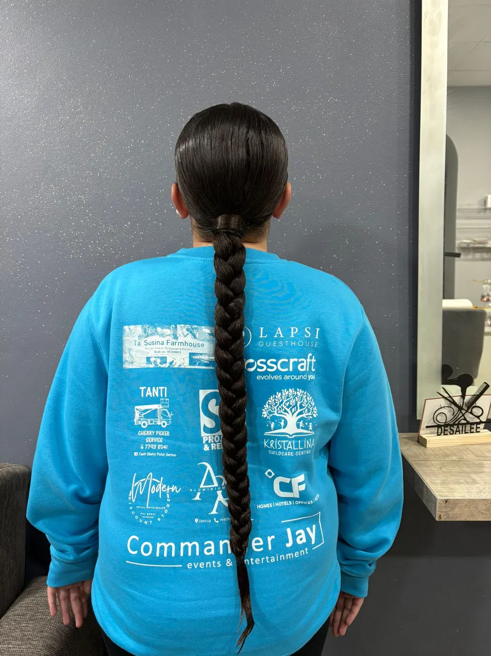 Long, sleek braid