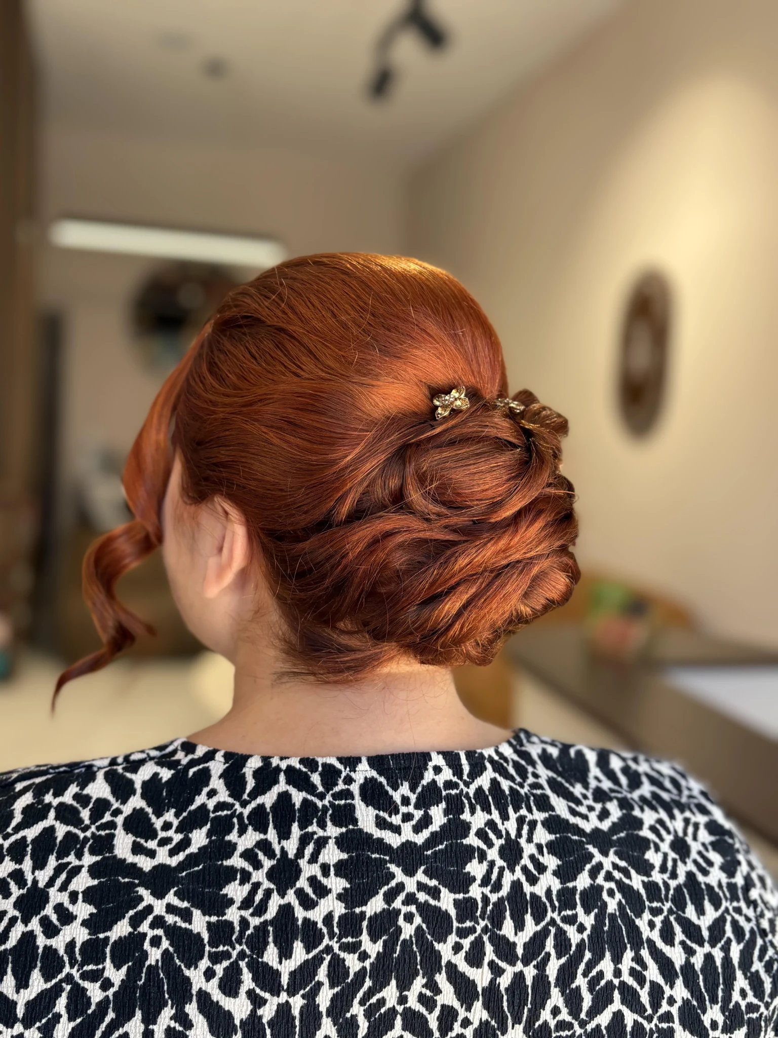 Copper bridal upstyle